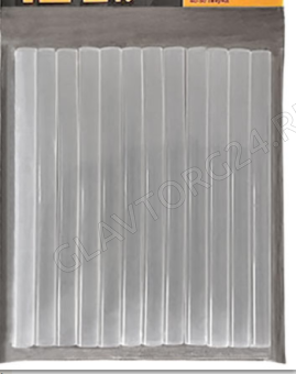 Стержни клеевые 11x200 мм, 12 шт., прозрачность 50%