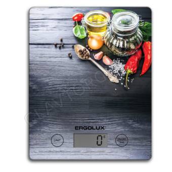 Весы кухонные электронные ERGOLUX ELX-SK02-С02 5кг Специи черный