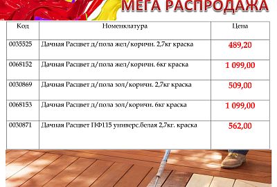 Краска - МЕГА РАСПРОДАЖА 