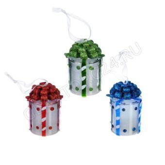 СНОУ БУМ Светильник LED, пластик, в виде подарка, 7,5х4 см, 3xAG13, 3 дизайна