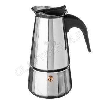 Кофеварка 200мл гейзерная нерж.сталь нейлоновая ручка VETTA арт. 850-130
