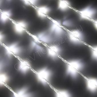 СНОУ БУМ Гирлянда электр. бахрома 2,5х0,6м, 128LED, с эффектом белого водопада, 8 реж, пп, 220В