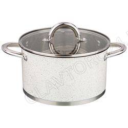 КАСТРЮЛЯ 6,0Л AGNESS СО СТЕКЛ. КР. НЕРЖ.СТАЛЬ 24*13,5СМ/6 арт. 937-319