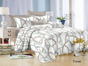 КПБ Евро Satin collection Микросатин ТОНИ Под200*220+Пр220*240+2Нав(70*70)