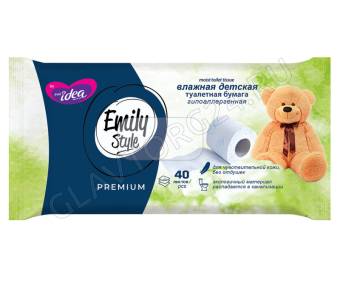 Fresh idea влажная детская растворяющаяся туалетная бумага 40шт 13*18см гипоалл/б.отд. /35