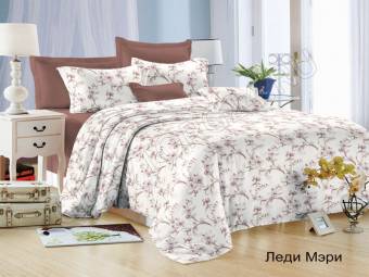 КПБ 2сп Макси Satin collection Микросатин ЛЕДИ МЭРИ Под175*215+Пр215*220+2Нав(70*70)