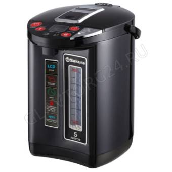Термопот Sakura SA-1355BK 5л 1,2кВт металл черный