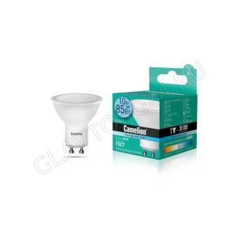 Лампа светод. Camelion LED10-GU10/845/GU10 (Эл.лампа светодиодная 10Вт 220В)*