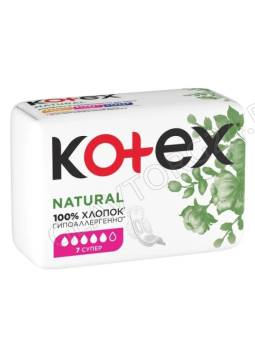 KOTEX прокладки Ultra NATURAL супер 7шт/10