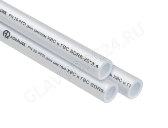 Труба PN20 32х5,4мм 4м для холодной и горячей воды (AQUALINK 60)