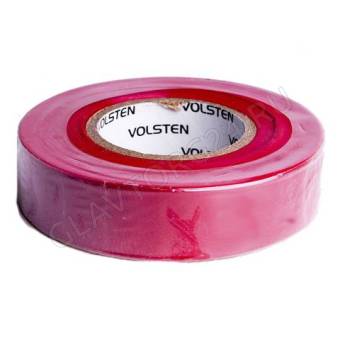 Изолента Volsten V02-7R-18*19-20 (0.18*19мм красная) 20м