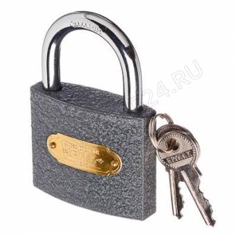 Замок Ермак навесной серый 63мм