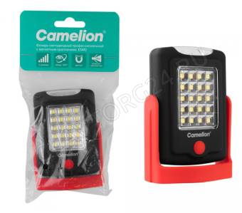 Фонарик Сamelion E1442 (фонарь универс., LED+SMD, черн/красн.,3XR03, магн,,пласт.,блистер-пакет)