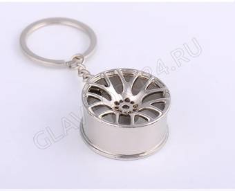 Брелок для ключей Cartage, диск, металл, темный хром   2533025