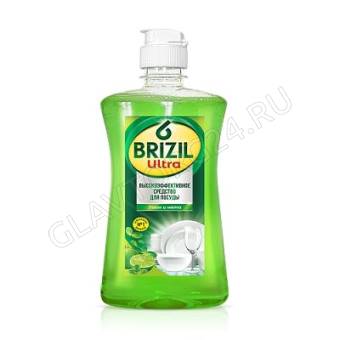 BRIZIL ULTRA средство  д/посуды (гель) 500мл с флиптопом Лайм и мята/25