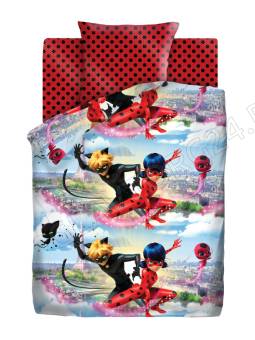 КПБ Детский LadyBug Neon Хлопок Леди Баг и Супер кот 16022-1/16023-1 Под143*215+Пр150*214+Нав(70*70)