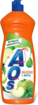 АОС средство д/посуды 900мл/12шт Яблоко, мята