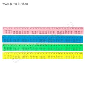Линейка справочная 30см "Таблица умножения" Микс 673072