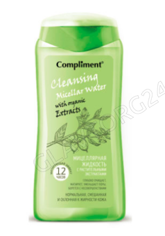 Compliment Мицеллярная жидкость "матирующий эффект 12 часов" 200мл 15шт