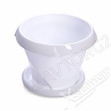 Кашпо "Флориана" БЕЗ поддонна  2,8л Д215 белое С386БЕЛ