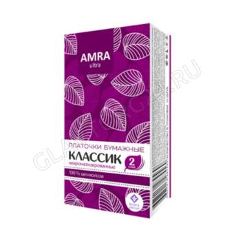 AMRA платочки бумажные 2х-слойные 10шт неароматизированные/240