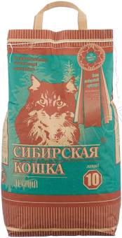 Сиб.Кошка Наполнитель Лесной 10л (древесные гранулы 8-10мм)