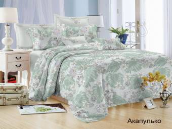 КПБ Евро Satin collection Микросатин АКАПУЛЬКО Под200*220+Пр220*240+2Нав(70*70)