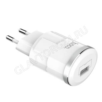 Зарядное устройство сетевое HOCO C37A Thunder 1xUSB 2,4A белый