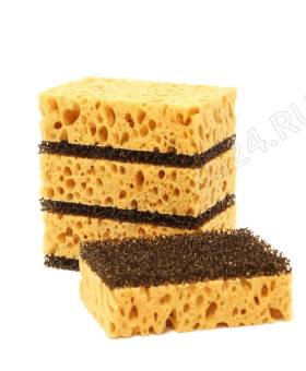 ДОМИНГО губки для посуды 4шт БУББЛЕР/72   П0411