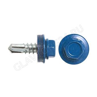 СВФС Саморез кровельный RAL-5005 ZP 4,8х51 (200шт) конт-р круг синий
