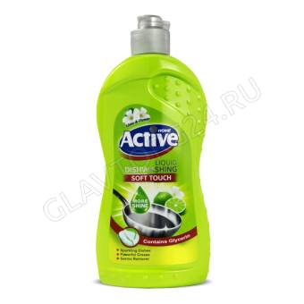ACTIVE Гель для мытья посуды "Лайм и цветы", 500 мл, Green