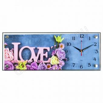 Часы настенные РУБИН Love прямоугольные 50*20см 