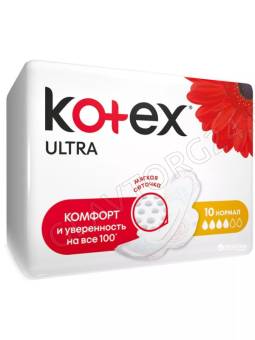 KOTEX прокл Ultra NORMAL Dry&Soft сеточка 10шт 4кап/16/10