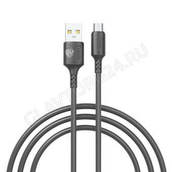 Кабель USB штекер-MicroUSB штекер BY 1м TPE 2,4А черный