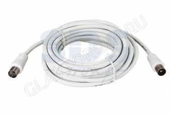 Кабель TV штекер-TV гнездо REXANT 18-0002 1,5м белый