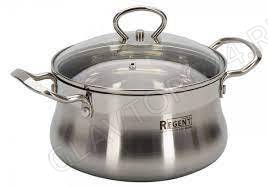 Кастрюля Regent 2,6л нерж. сталь со стек. кр. 18*10см Linea BELLA арт. 93-BEv-03 снято