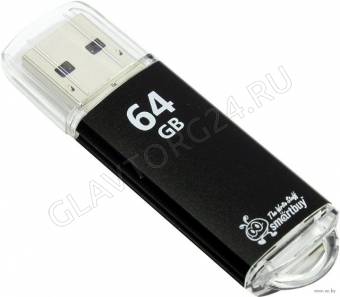 Модуль памяти 64Gb USB 2.0 SmartBuy Quartz черный
