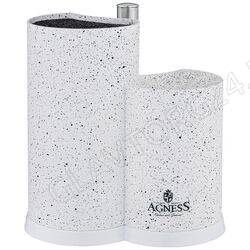 ПОДСТАВКА Д/НОЖЕЙ AGNESS УНИВЕРСАЛЬНАЯ C ДЕРЖАТЕЛЕМ ДЛЯ ПОЛОТЕНЕЦ, ВЫСОТА: 25*22*16СМ/8 арт. 911-750