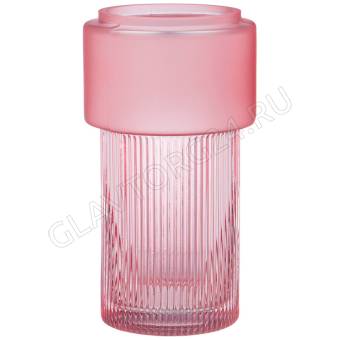 ВАЗА "JADE" PINK 10*20СМ СТЕКЛО/6 арт. 182-1025