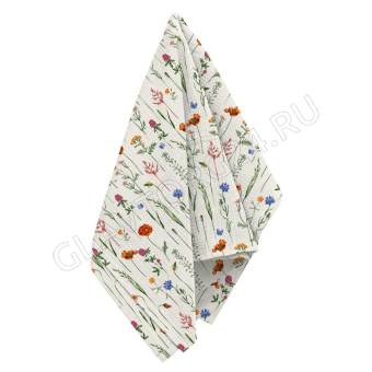 Полотенце вафельное хлопок 45*60см Vse DOMA 60286-1 Полевые цветы 