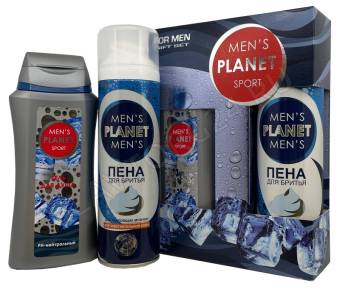 Набор подарочный Men's Planet  SPORT 033 (Гель д/д 250мл+ Пена д/бритья 200мл) муж