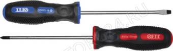 Отвертка "Универсал", CrV сталь, прорезиненная ручка  5х100 мм РН1