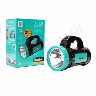 Camelion LED51527 (фонарь акк.чер/зел 1led+cob.4 реж.,Туре С,3* LR6.2вт)