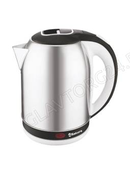Чайник электрический SAKURA SA-2164WBK 2,5л 1,8кВт нерж.сталь,пластик бело-черный