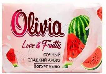 ALVIERO Мыло туалетное твердое 140гр "Olivia Love Nature & Fruttis" Сочный сладкий арбуз/48