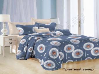 КПБ Евро Satin collection Микросатин ПРИЯТНЫЙ ВЕЧЕР Под200*220+Пр220*240+2Нав(70*70)