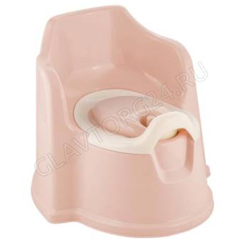 Горшок детский с высокой спинкой Lalababy Protect Me с крышкой розовый зефир