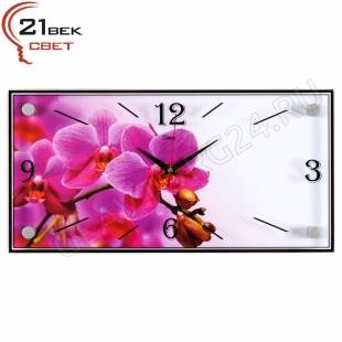 Часы настенные "Розовая Орхидея""21 Bek"