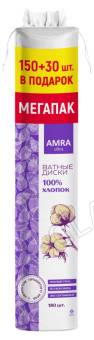 Диски косметические ватные 150+30шт в подарок AMRA /24