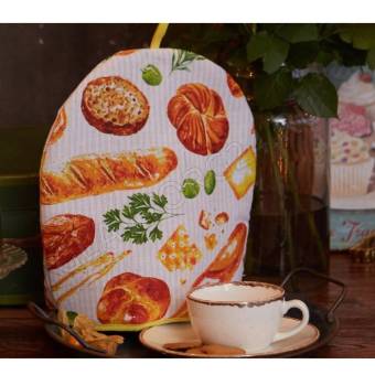 Чехол для чайника Грелка 28*28см Доляна Bread микс рогожка 